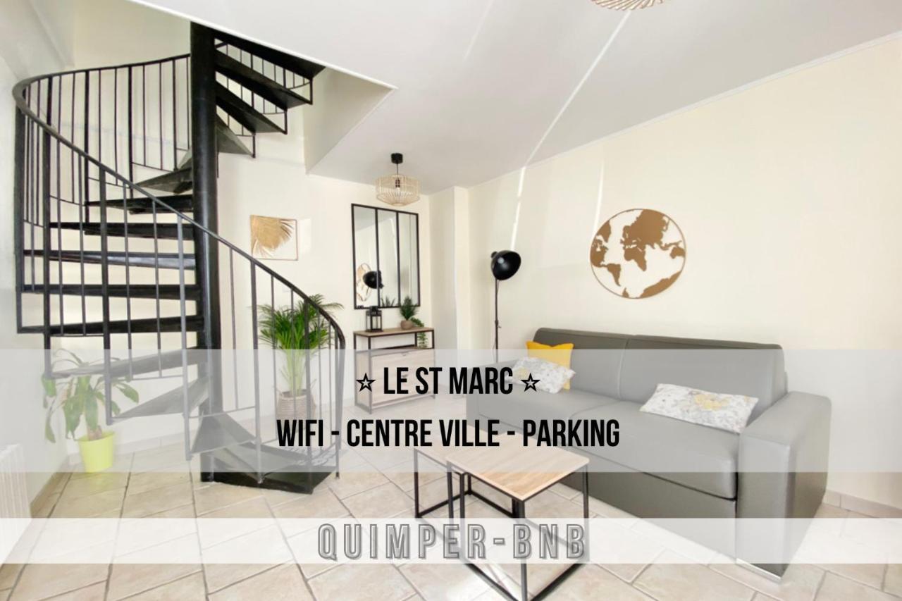 Ferienwohnung Le St Marc - Theatre De Cornouaille - Wifi - Parking Prive - Entree Autonome Quimper Exterior foto